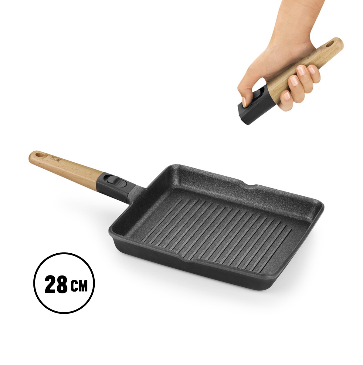 Batería de Cocina de 4 Piezas EFFICIENT con Parrilla BRA