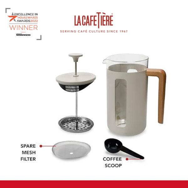 Cafetera Pisa La Cafetière, 3 Tazas, Crema - Image 3