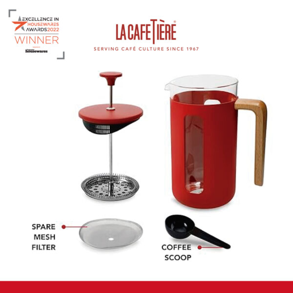 Cafetera Pisa La Cafetière, 8 Tazas, Rojo - Image 3